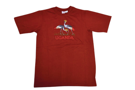 T-SHIRT WITH UGANDA  CRANES DESIGN